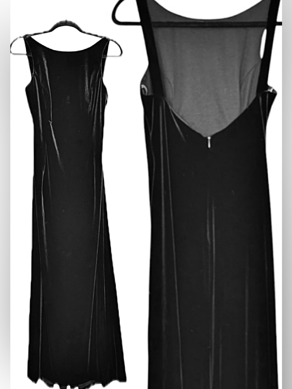 Rhapsody Black Velvet Sleeveless Maxi Dress